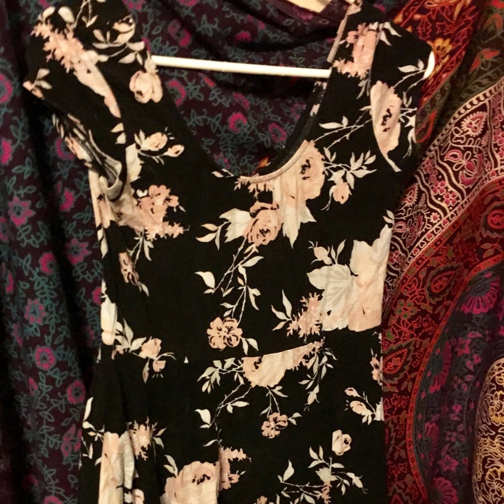 Floral Grunge Skater Dress